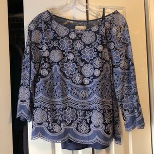 Anthro HD in Paris lace blouse with cami